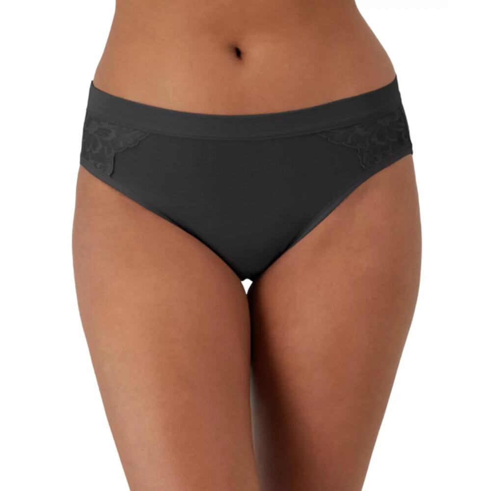 Bali Women's Breathe Lace High-Cut Underwear, Black, Size XL 1045